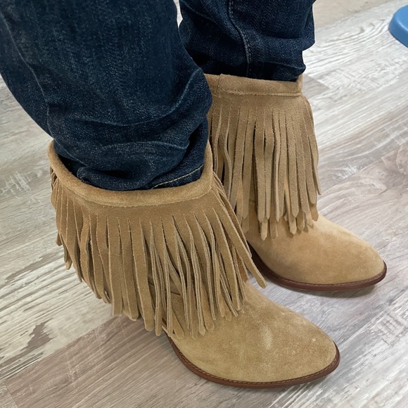 Frye Fringed Suede Booties - Picture 5 of 11